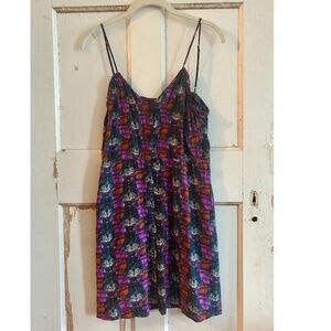 Ecote Silk Printed Mini Dress - M